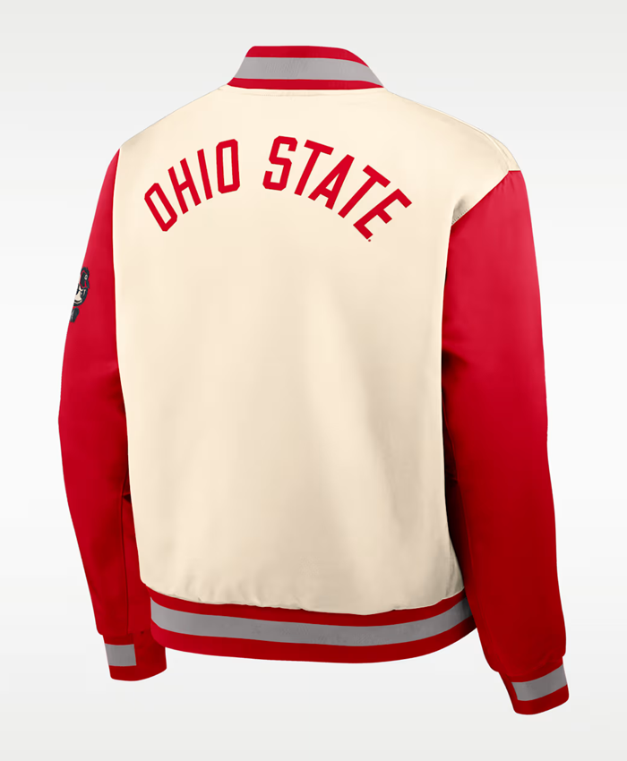Nike Ohio State Legacy College Full-Snap Bomber Jacket For Sale