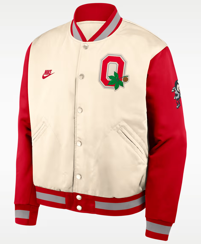 Nike Ohio State Legacy College Full-Snap Bomber Jacket