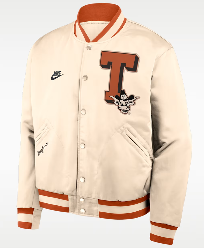 Nike Texas Legacy College Full-Snap Bomber Jacket