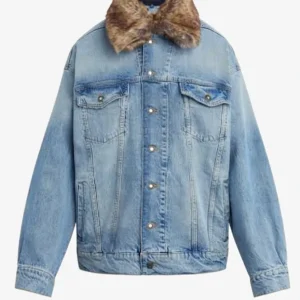 Nobody Wants This Erin Foster Denim Fur Collar Jacket