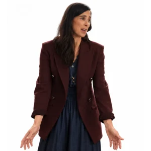 Nobody Wants This S03 Sarah Silverman Burgundy Blazer