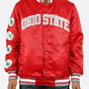 Ohio State Buckeyes Starter Satin Bomber Jacket