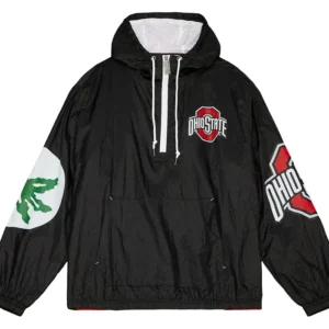 Ohio State Buckeyes Windbreaker Black Jacket