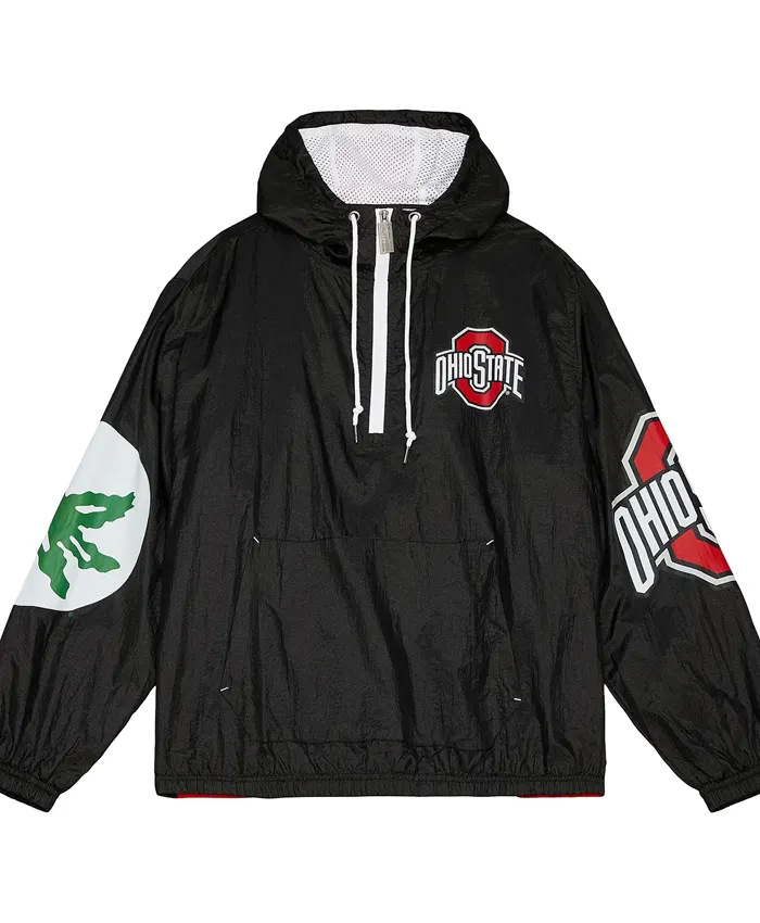 Ohio State Buckeyes Windbreaker Black Jacket