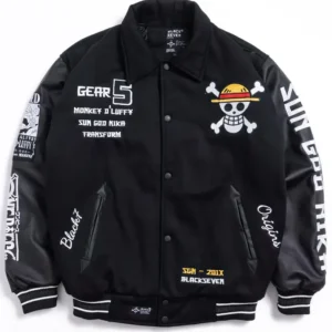 One Piece Monkey D Luffy Gear 5 Varsity Jacket