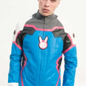 Overwatch Dva Blue Leather Jacket