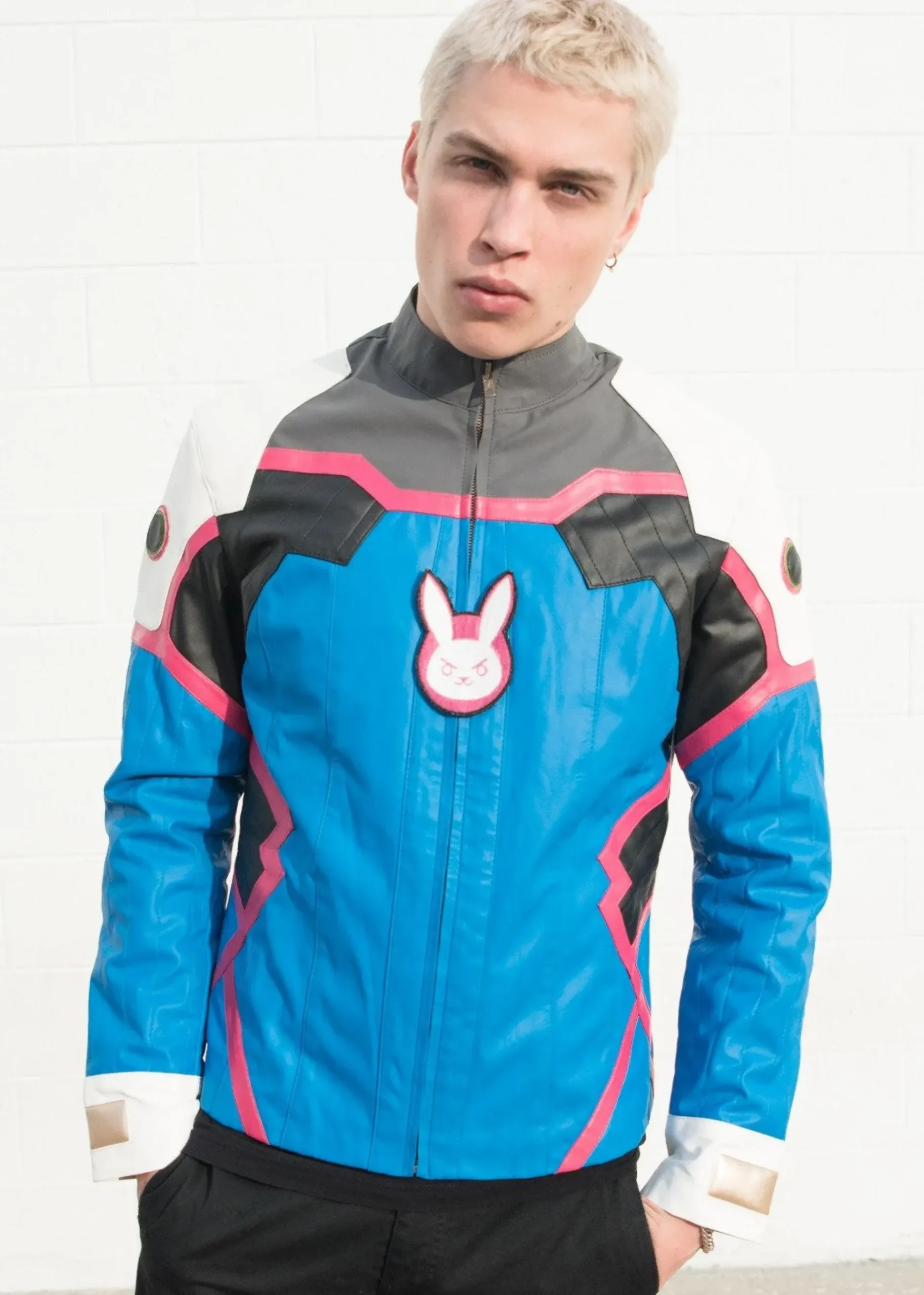 Overwatch Dva Blue Leather Jacket