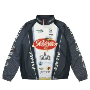 Palace Cycling Zip Rainbow Black Jacket
