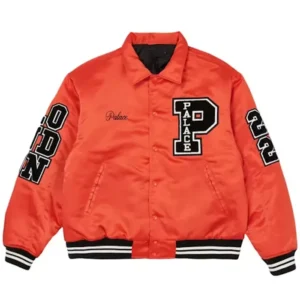 Palace Orange Satin Bomber Varsity Jacket