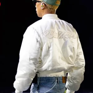 Paris Rehearsals LV White Varsity Jacket