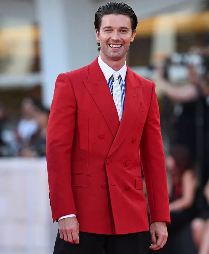Patrick Schwarzenegger Venice Film Festival Red Blazer