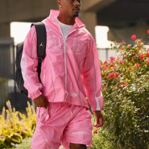 Pink Windbreaker Jacket