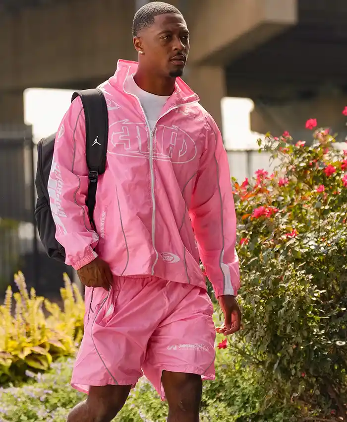 Pink Windbreaker Jacket