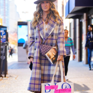 Plaid Wool Long Coat