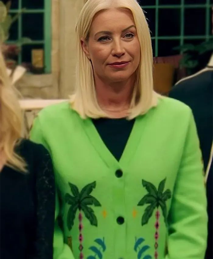 Pottery Throw Down S01 Denise Van Outen Green Cardigan
