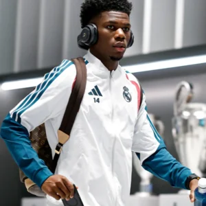 Real Madrid Kylian Mbappe White Zip Jacket