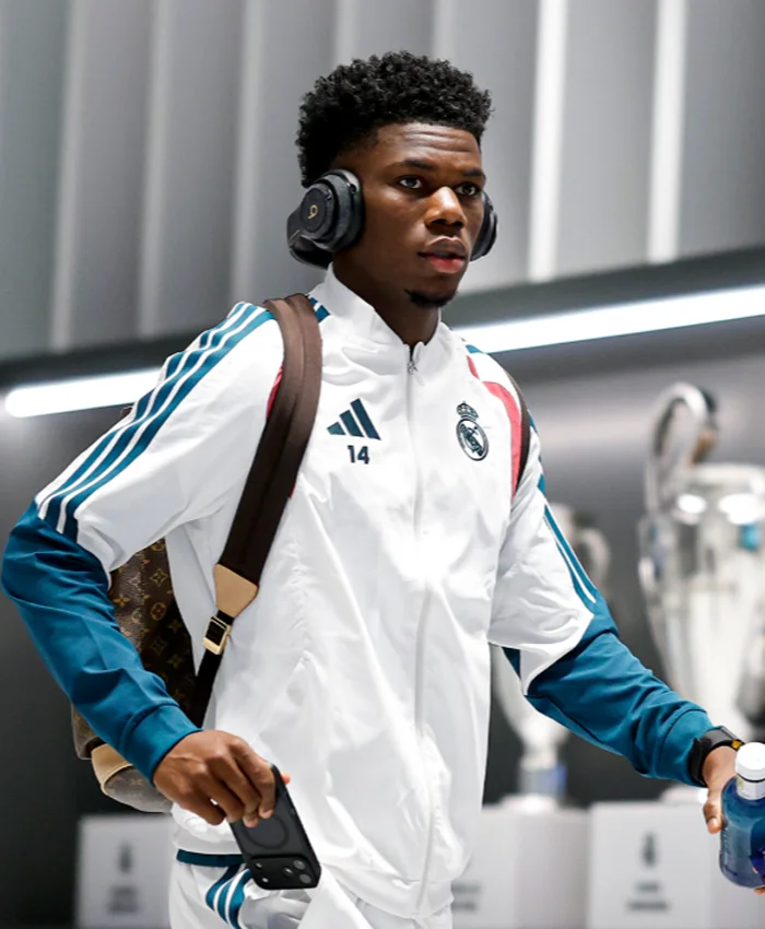 Real Madrid Kylian Mbappe White Zip Jacket
