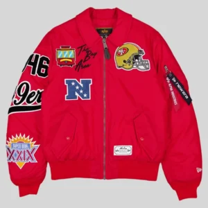 Red New Era x Alpha Industries 49ers MA-1 Bomber Jacket