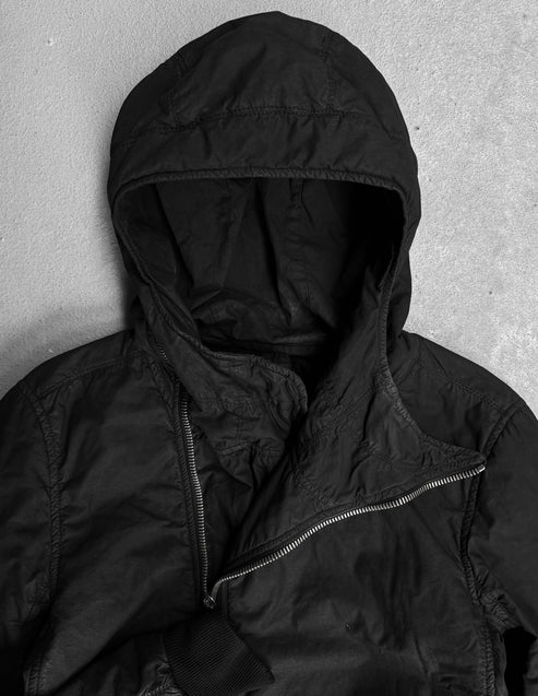 Rick Owens DRKSHDW AW08 STAG Waxed Cotton Scuba Bullet Hooded Jacket