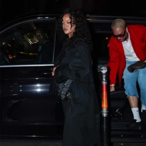 Rihanna César restaurant 2026 Trench Coat For Sale