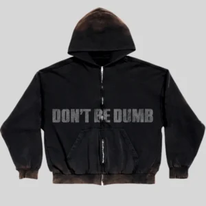 Rust Wash Dont Be Dumb Hoodie