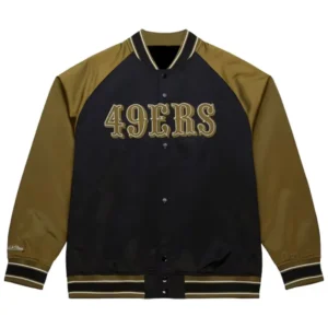 SF 49ers Double Clutch Raglan Satin Varsity Jacket