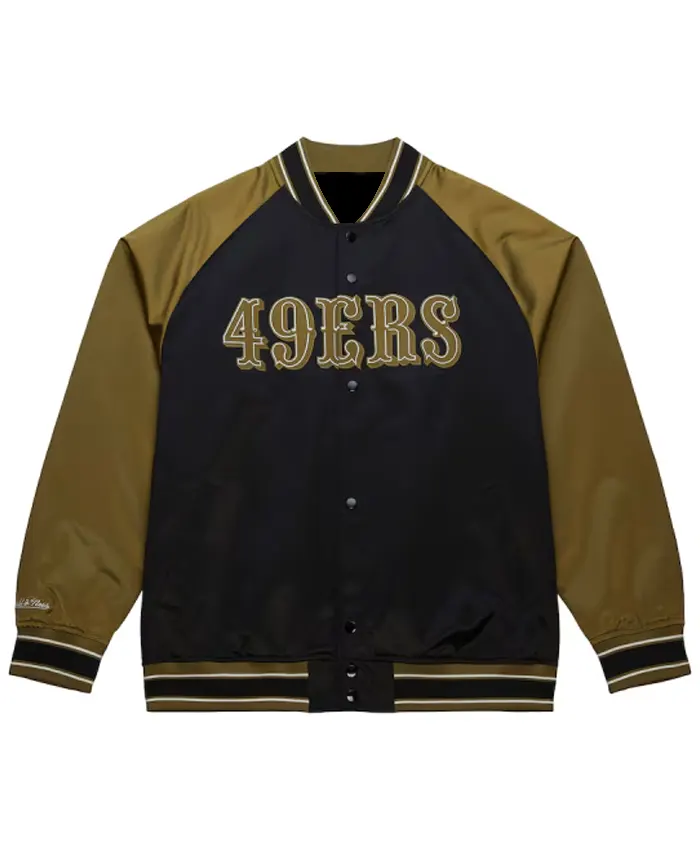 SF 49ers Double Clutch Raglan Satin Varsity Jacket