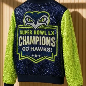 Seattle Seahawks Championship Sequin Bomber Jacket
