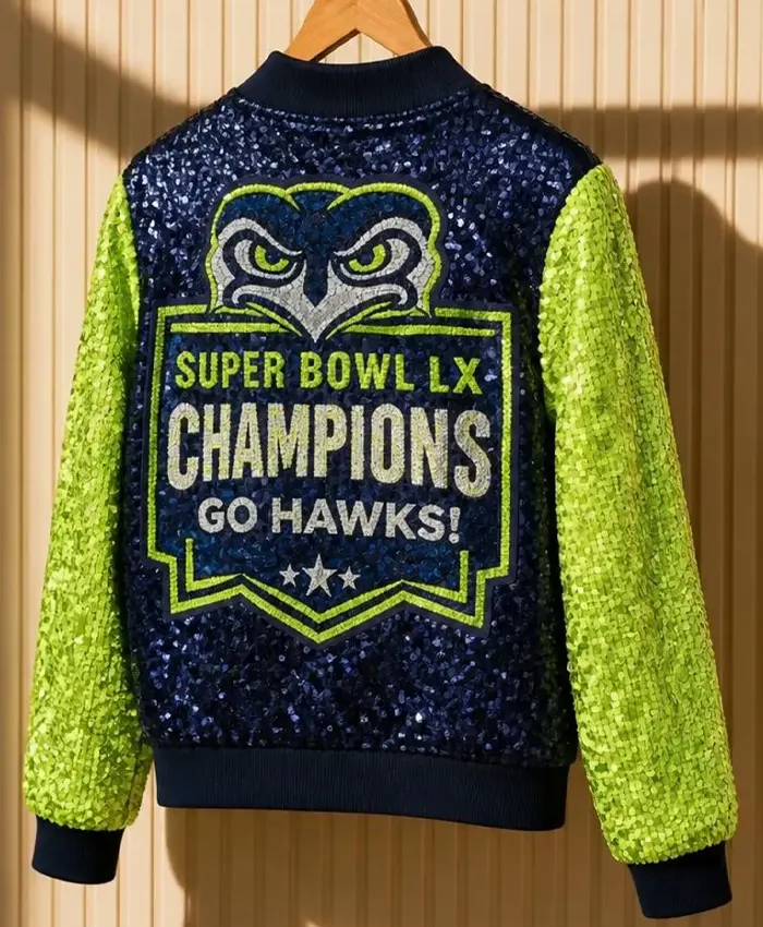 Seattle Seahawks Championship Sequin Bomber Jacket