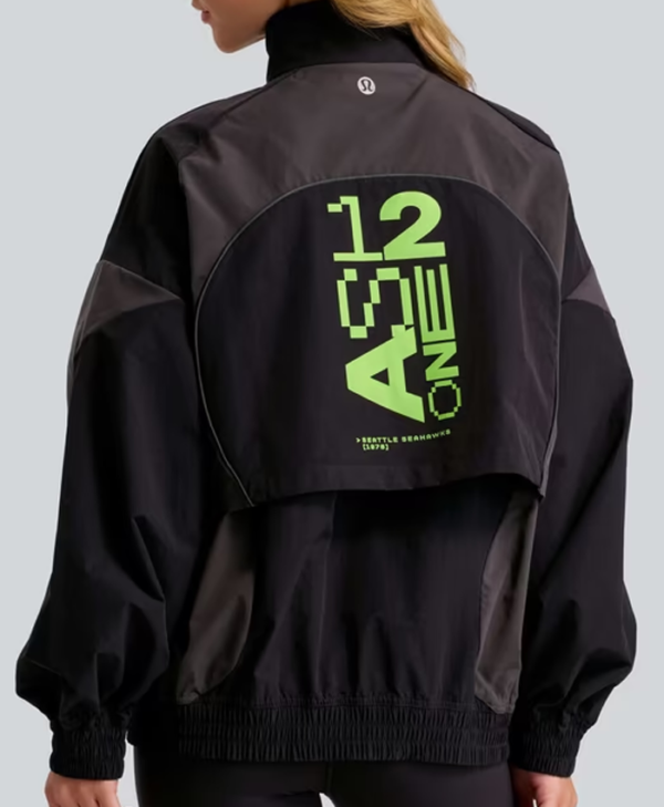 Seattle Seahawks lululemon Women’s Black Ventilated Oversized Track Jacket Shop Now