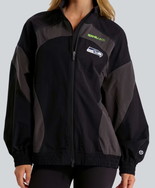 Seattle Seahawks lululemon Women’s Black Ventilated Oversized Track Jacket