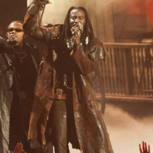 Shaboozey 2026 VMAs Performance Brown Leather Coat