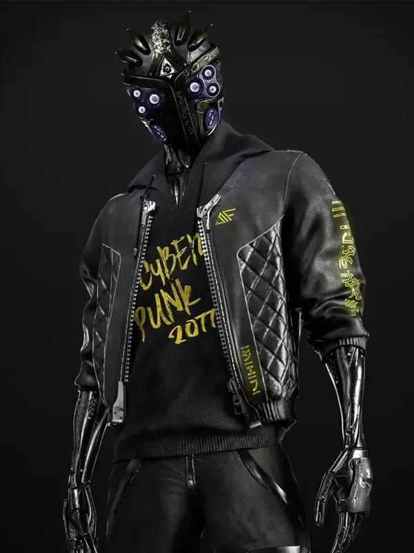 Shop Cyberpunk 2077 Cyborg Bomber Leather Jacket