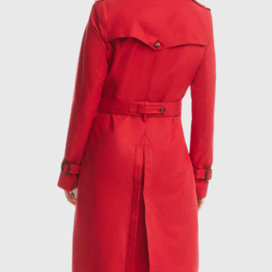 Shop Dark Matter Alice Braga Double Breasted Red Trench Coat
