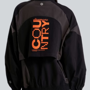 Shop Denver Broncos lululemon Women’s Black Ventilated Oversized Track Jacket