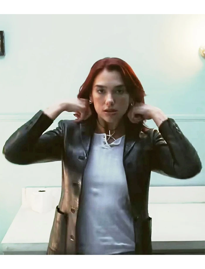 Shop Dua Lipa Training Season Leather Jacket
