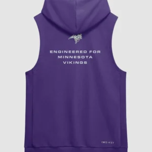 Shop J.J. McCarthy 2026 Vikings Sideline Sleeveless Hoodie