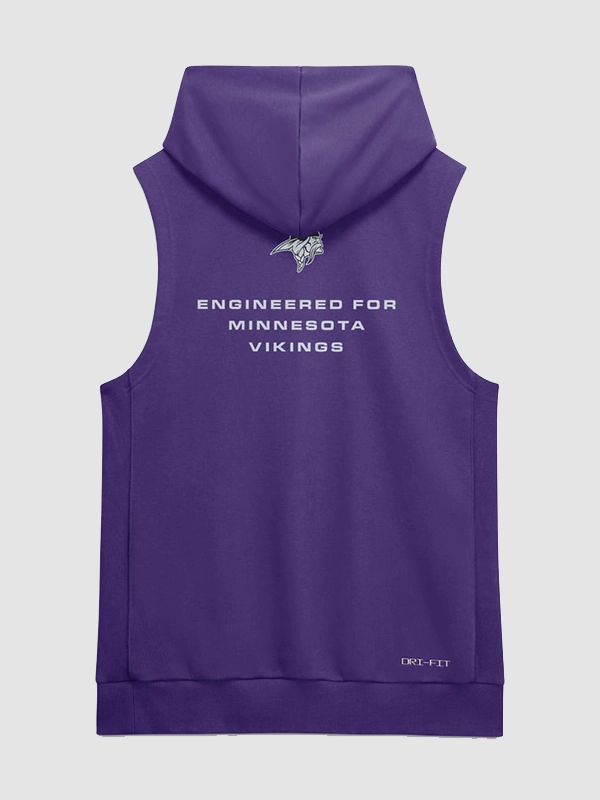 Shop J.J. McCarthy 2026 Vikings Sideline Sleeveless Hoodie