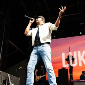 Shop Luke Bryan USAA Salute 250 White Jacket