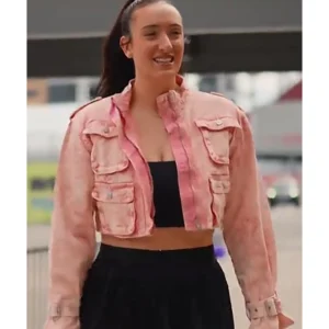 Shop Marina Mabrey Pink Cropped Jacket