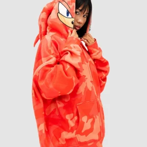 Shop Neptun X Sonic Knuckles Full-Zip Camo Hoodie