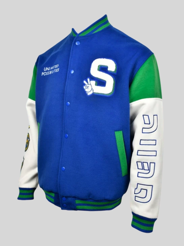 Shop Sonic the Hedgehog 35th Anniversary Varsity Jacket