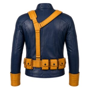 Shop X Men Cyclops Navy Blue Leather Jacket