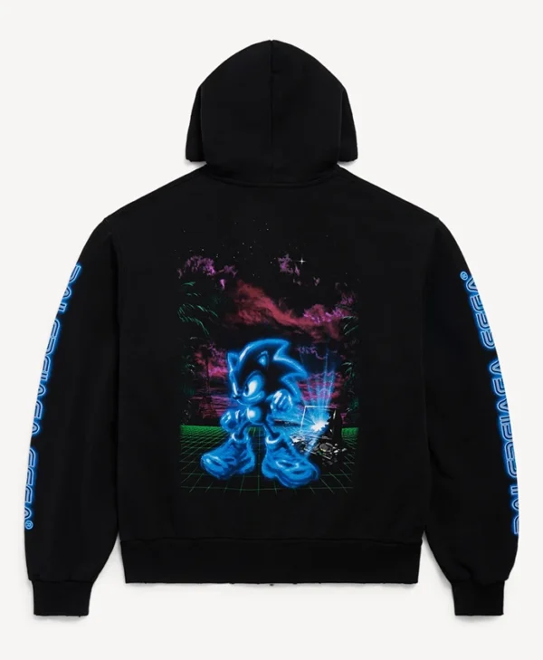 Sonic Inspired Black Hoodie