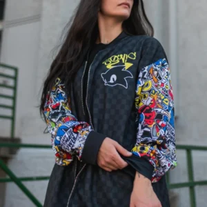 Sonic Sticker Bomb Bomber Jacket