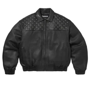 Supreme POPEYE FW26 Swarovski Studded Leather Jacket