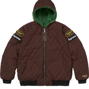 Supreme Vanson Leathersreversible green jacket