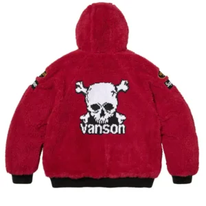 Supreme Vanson POPEYE FW26 Leather Reversible Red Hooded Jacket