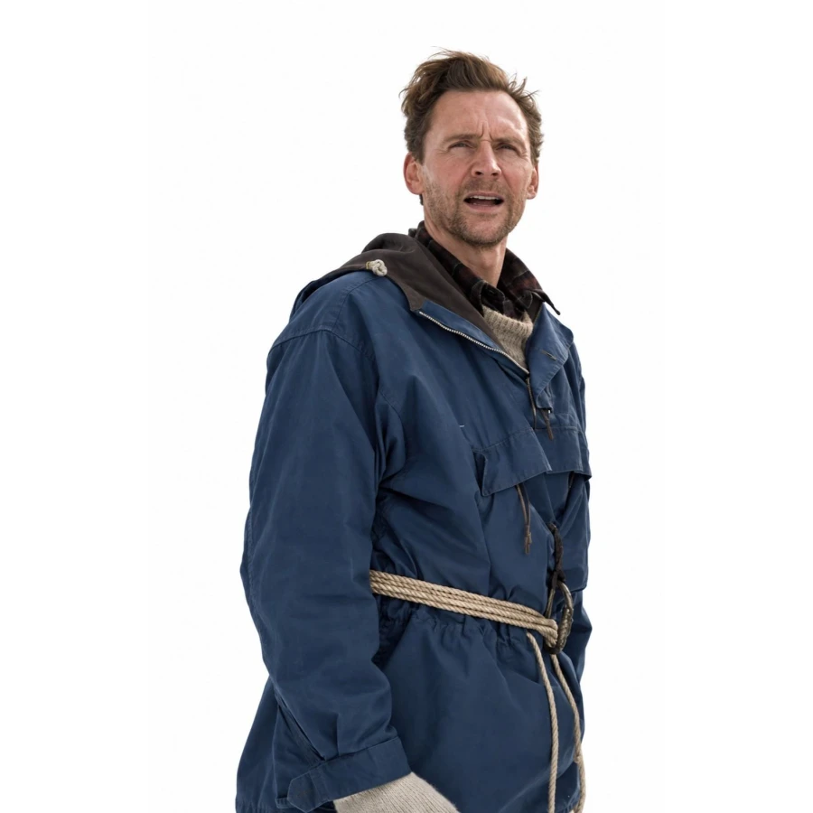 Tenzing 2026 Tom Hiddleston Blue Parka Jacket