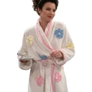 The Nanny Fran Drescher White Floral Bathrobe
